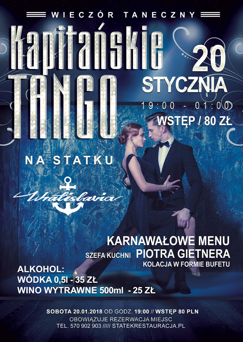 Kapitanskie Tango na statku Wratislavia